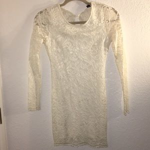 Windsor Off White Long Sleeve Lace Dress